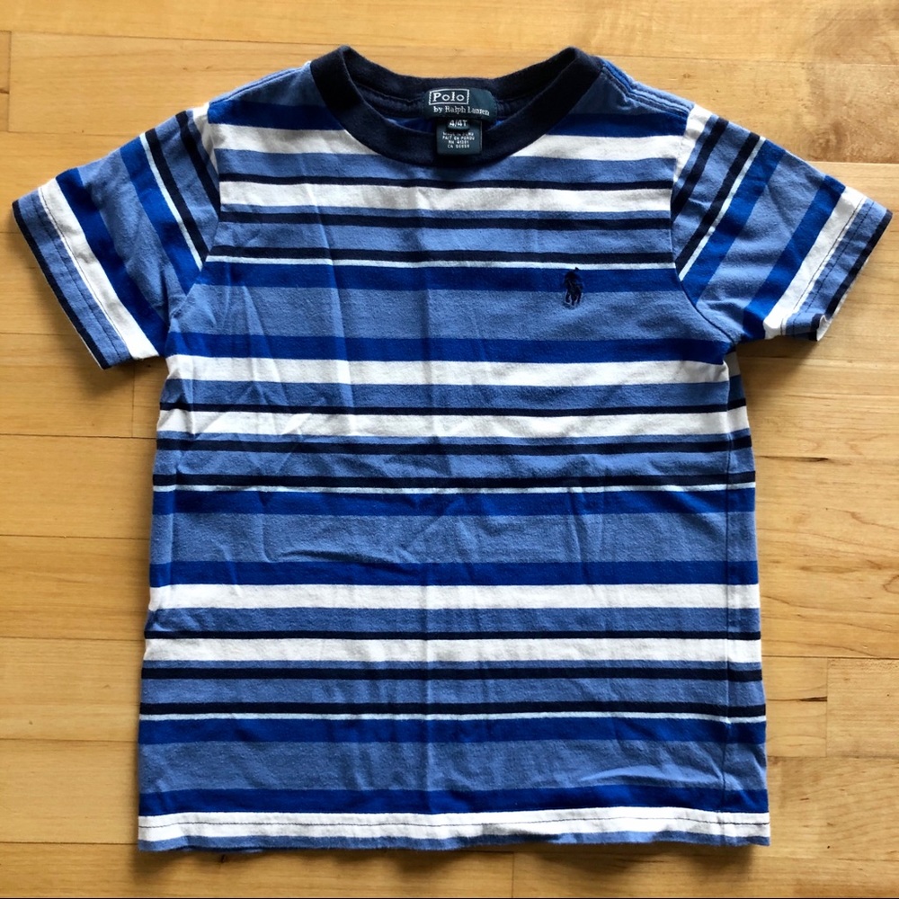 POLO BY RALPH LAUREN | Blue & White Striped tshirt
